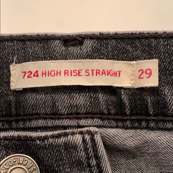 Levi’s High Rise Distressed Black Ripped Knees Size 29 - Picture 5 of 8